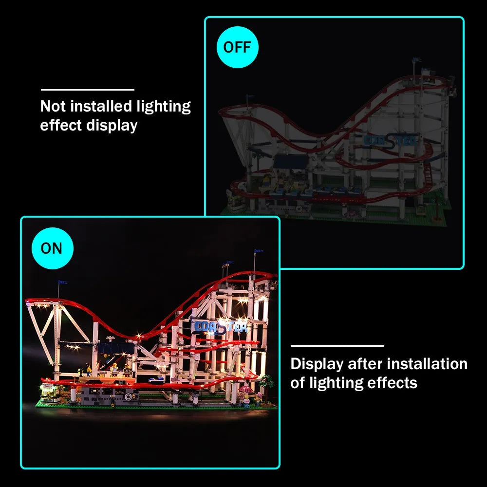 Vonado LED Light Kit for 10261 Roller Coaster (Lights Only), Model L10261