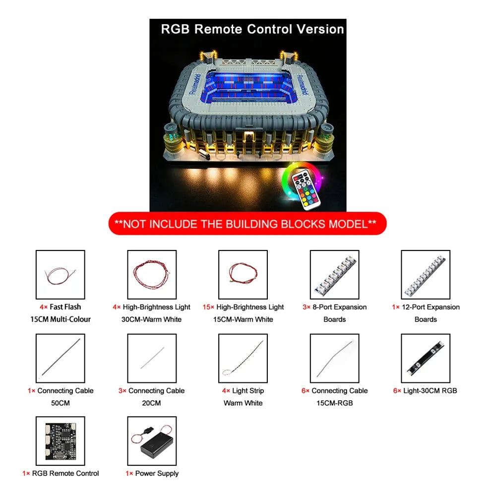 Vonado LED Light Kit for 10299 Real Madrid Santiago Bernabeu (Lights Only), Model L10299