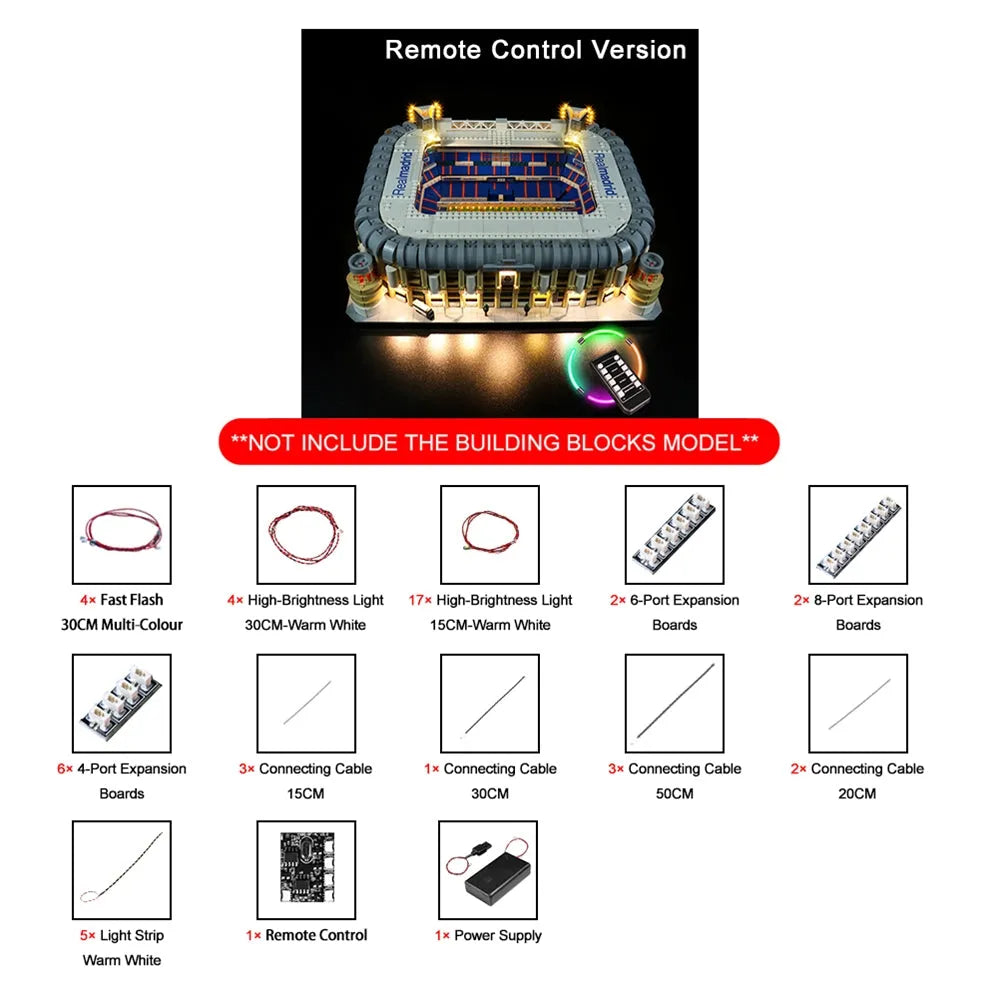 Vonado LED Light Kit for 10299 Real Madrid Santiago Bernabeu (Lights Only), Model L10299