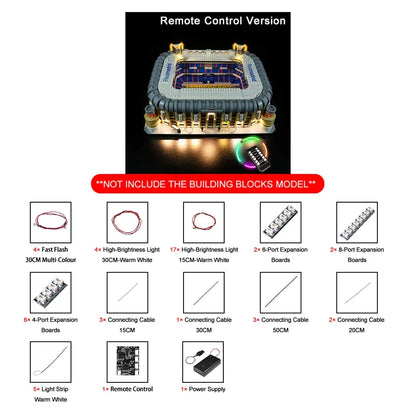 Vonado LED Light Kit for 10299 Real Madrid Santiago Bernabeu (Lights Only), Model L10299