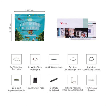 Vonado LED Light Kit for Creator 10185 Green Grocer (Lights Only), Model L10185