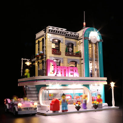 Vonado LED Light Kit for 10260 Downtown Diner (Lights Only), Model L10260