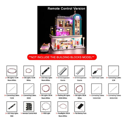 Vonado LED Light Kit for 10260 Downtown Diner (Lights Only), Model L10260