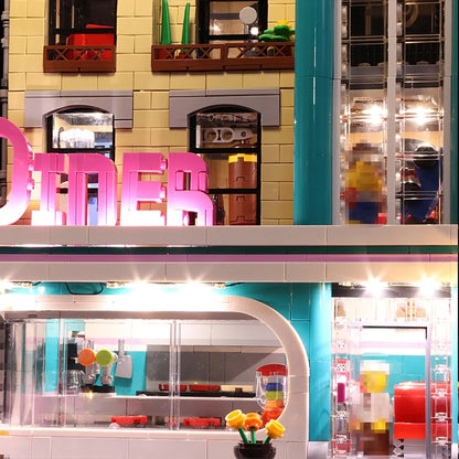 Vonado LED Light Kit for 10260 Downtown Diner (Lights Only), Model L10260