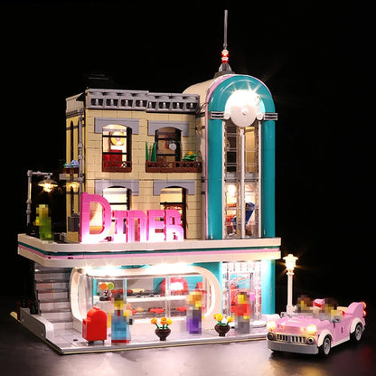 Vonado LED Light Kit for 10260 Downtown Diner (Lights Only), Model L10260