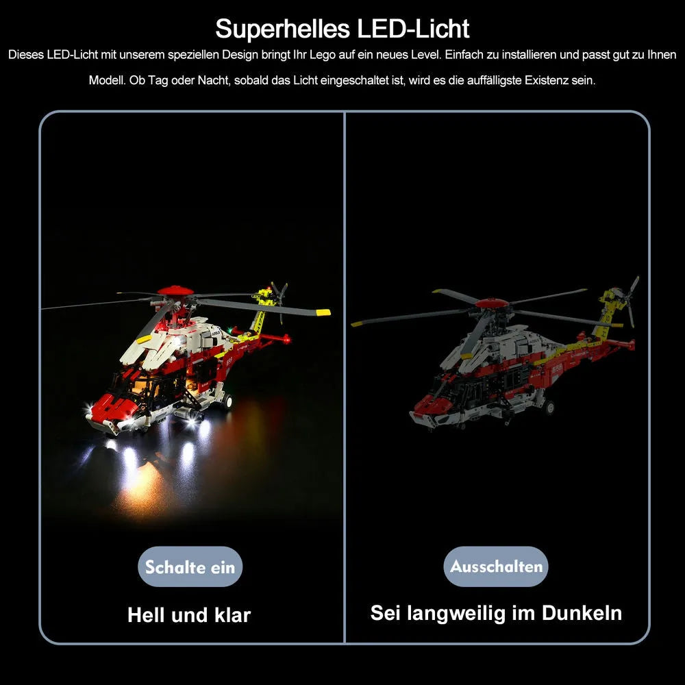 Vonado LED Light Kit for 42145 The Rescue Helicopter (Lights Only), Model L42145