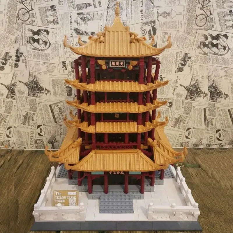 Wange Building Block Set: China Yellow Crane Tower 6214