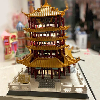 Wange Building Block Set: China Yellow Crane Tower 6214