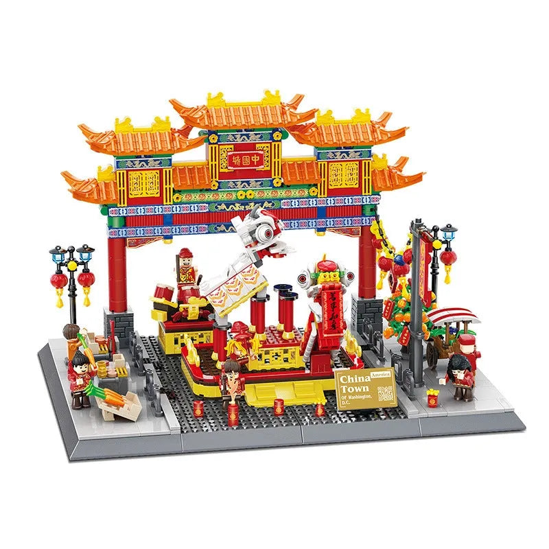 Wange Building Block Set: Famous China Town Street View, Model 5234