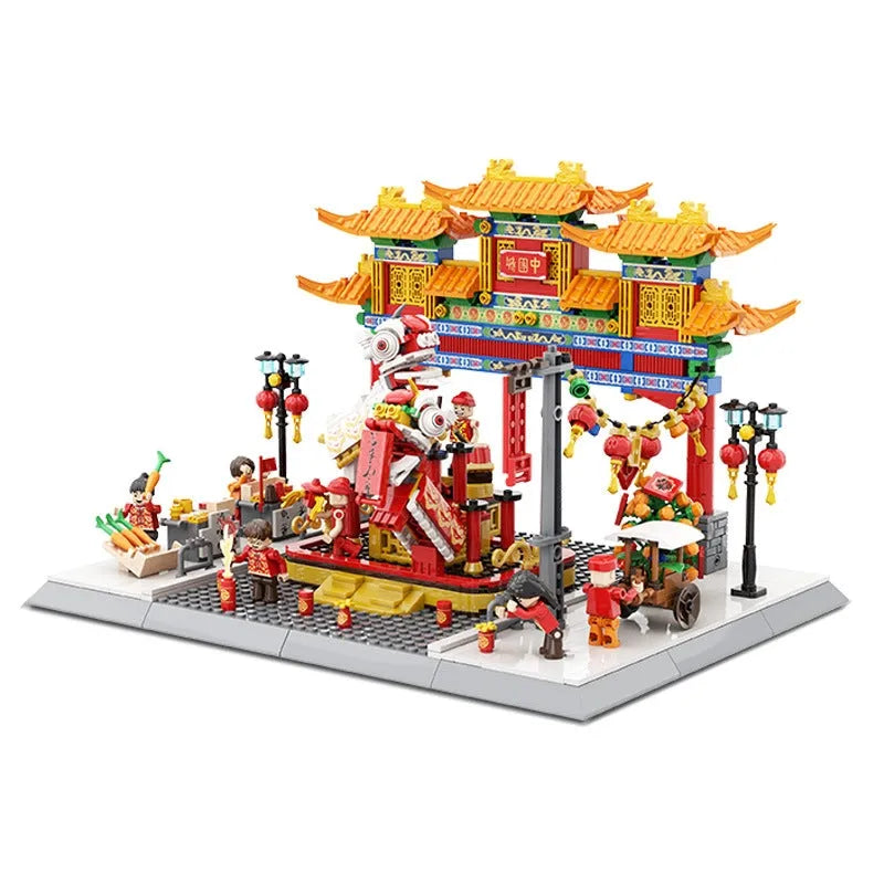 Wange Building Block Set: Famous China Town Street View, Model 5234