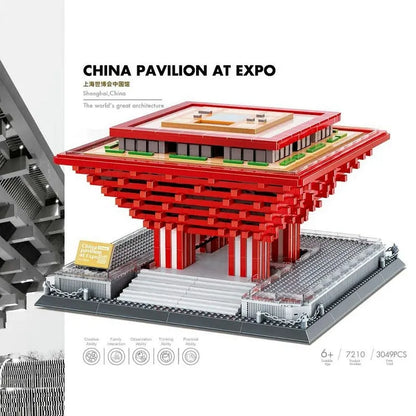 Wange Building Block Set: Famous China Pavilion At Expo 7210