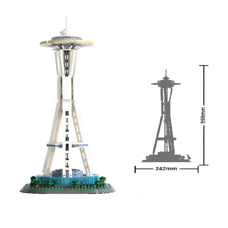 Wange MOC Building Block Set: 5238 Seattle Space Needle