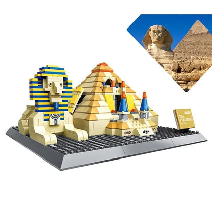 Wange MOC Building Block Set: Egypt Pyramid Sphinx, Model 4210