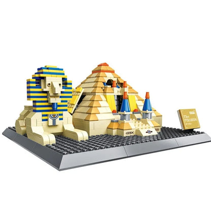 Wange MOC Building Block Set: Egypt Pyramid Sphinx, Model 4210
