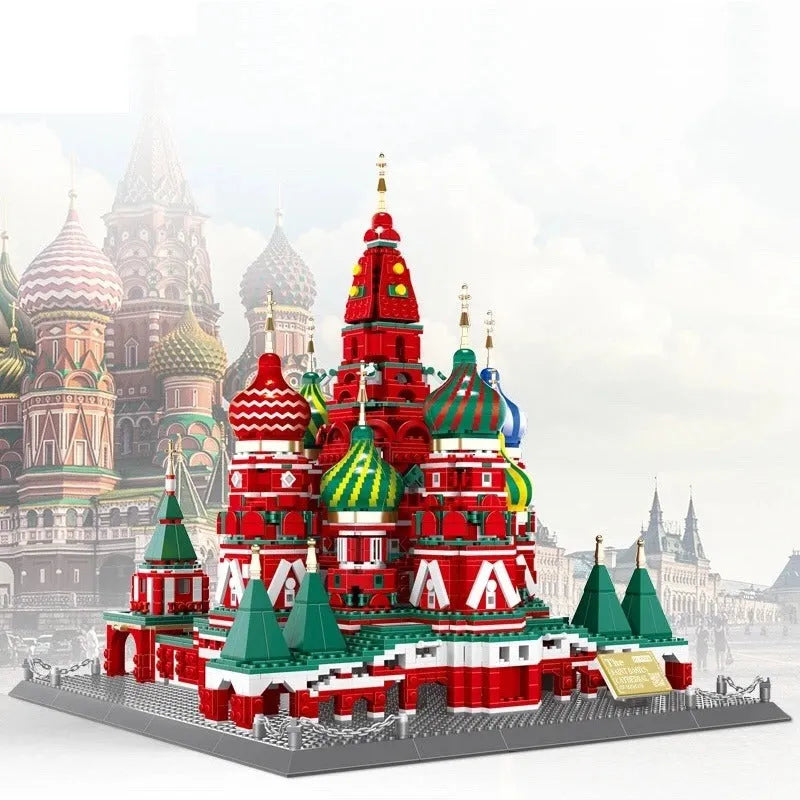 Wange MOC Building Block Set: Famous Saint Basil's Cathedral, Model 6213
