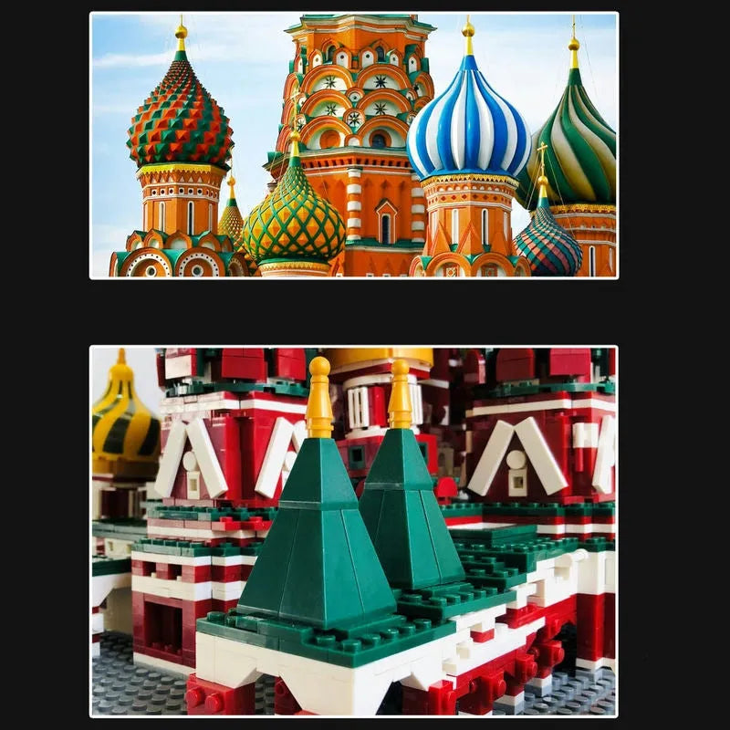 Wange MOC Building Block Set: Famous Saint Basil's Cathedral, Model 6213