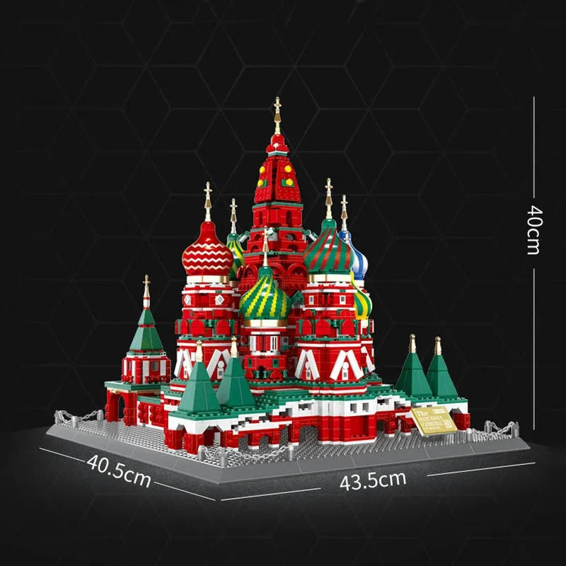 Wange MOC Building Block Set: Famous Saint Basil's Cathedral, Model 6213