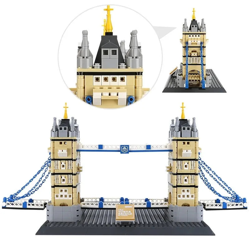 Wange MOC Building Block Set: London Tower Bridge, Model 4219