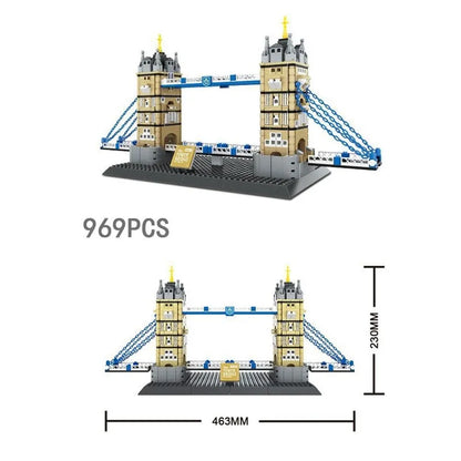 Wange MOC Building Block Set: London Tower Bridge, Model 4219