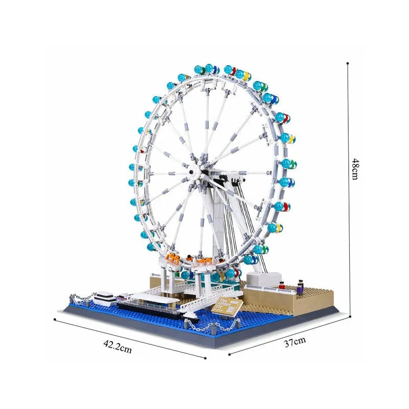 Wange MOC Building Block Set: The London Eye Wheel, Model 6215