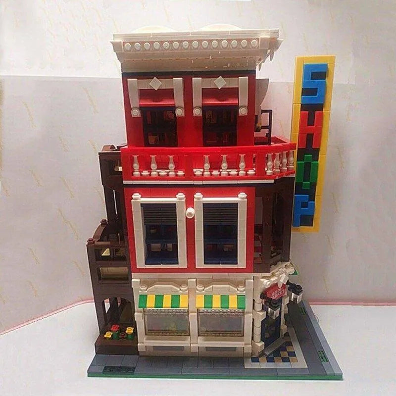 Wange MOC Building Block Set: Corner Store Shop 6311