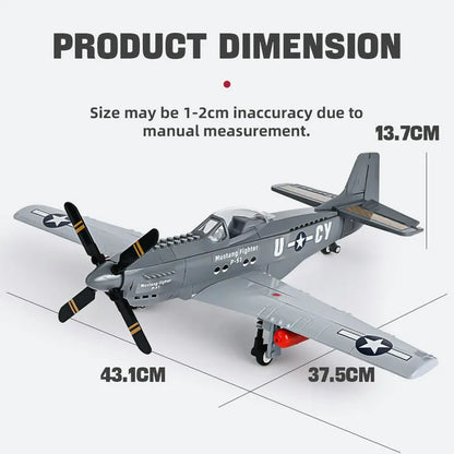 Wange Building Block Set: WW2 Aircraft P-51 Mustang Fighter, Model W4004