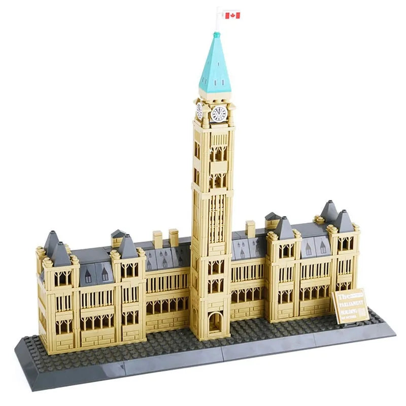 Wange MOC Building Block Set: 4221 Architecture Canadian Parliament