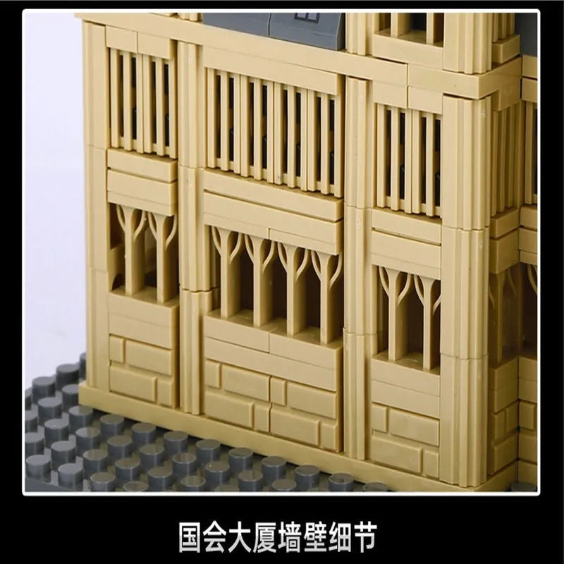 Wange MOC Building Block Set: 4221 Architecture Canadian Parliament