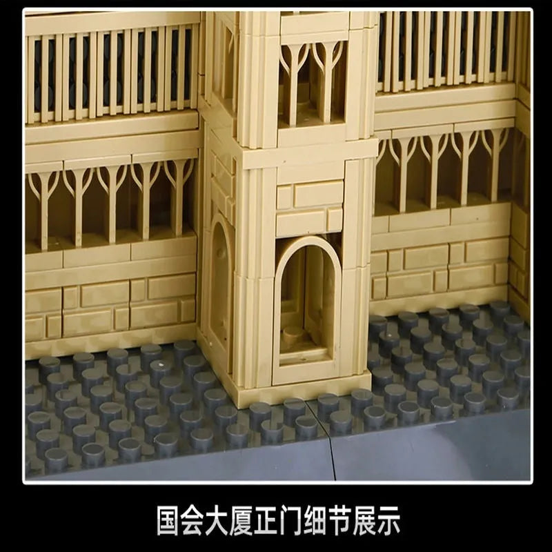 Wange MOC Building Block Set: 4221 Architecture Canadian Parliament