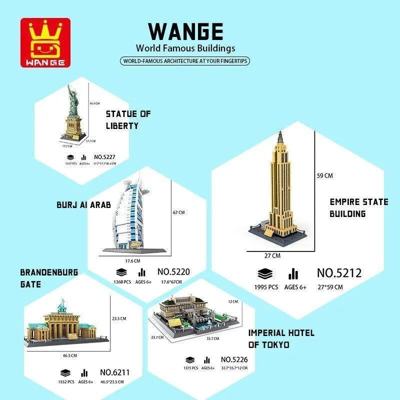 Wange MOC Building Block Set: 5216 Architecture London Famous Tower