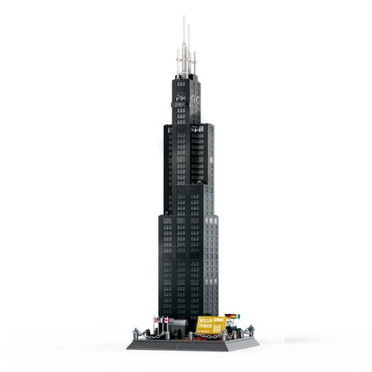Wange MOC Building Block Set: 5228 Architecture Chicago Willis Tower