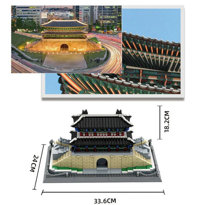Wange MOC Building Block Set: 5240 City Architecture Chongli Gate View