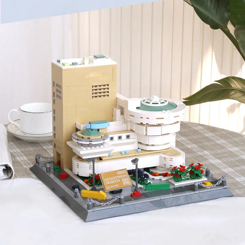 Wange MOC Building Block Set: 5242 Architecture Guggenheim Museum