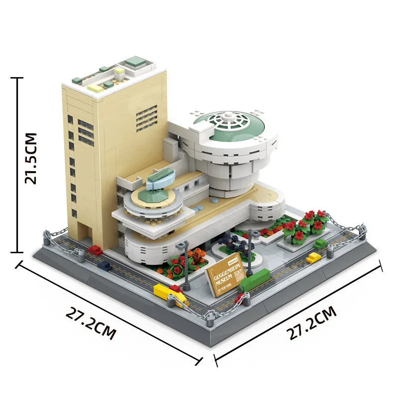 Wange MOC Building Block Set: 5242 Architecture Guggenheim Museum