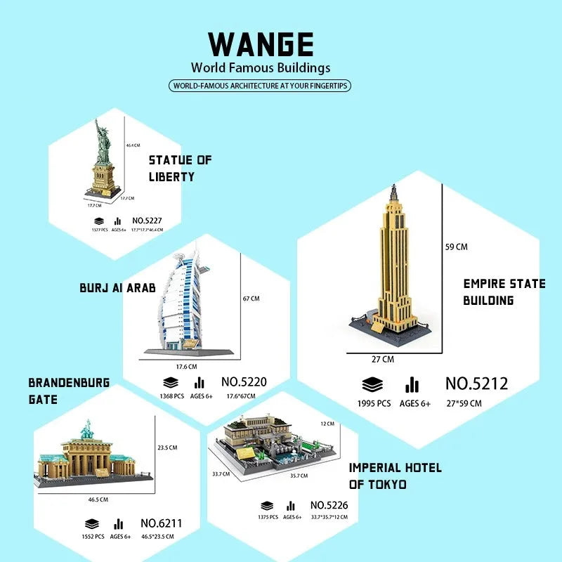 Wange MOC Building Block Set: 8014 Architecture London City Big Ben