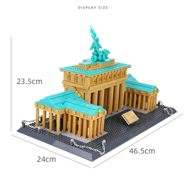 Wange MOC Building Block Set: Berlin Brandenburg Gate, Model 6211