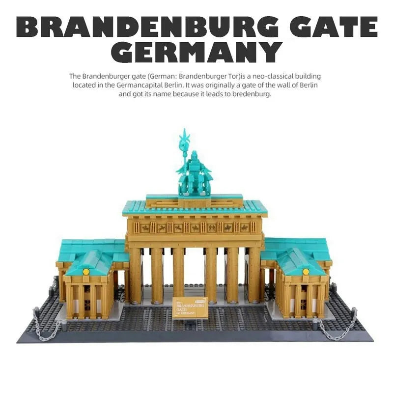 Wange MOC Building Block Set: Berlin Brandenburg Gate, Model 6211