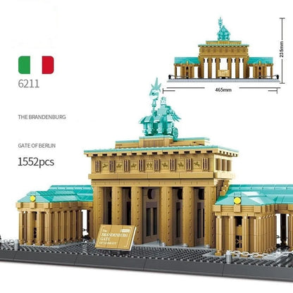 Wange MOC Building Block Set: Berlin Brandenburg Gate, Model 6211