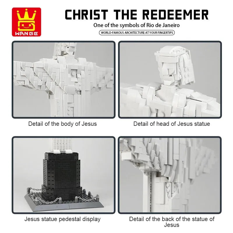 Wange MOC Building Block Set: Brazil Christ Redeemer, Model 5231