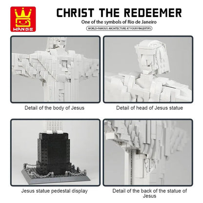 Wange MOC Building Block Set: Brazil Christ Redeemer, Model 5231