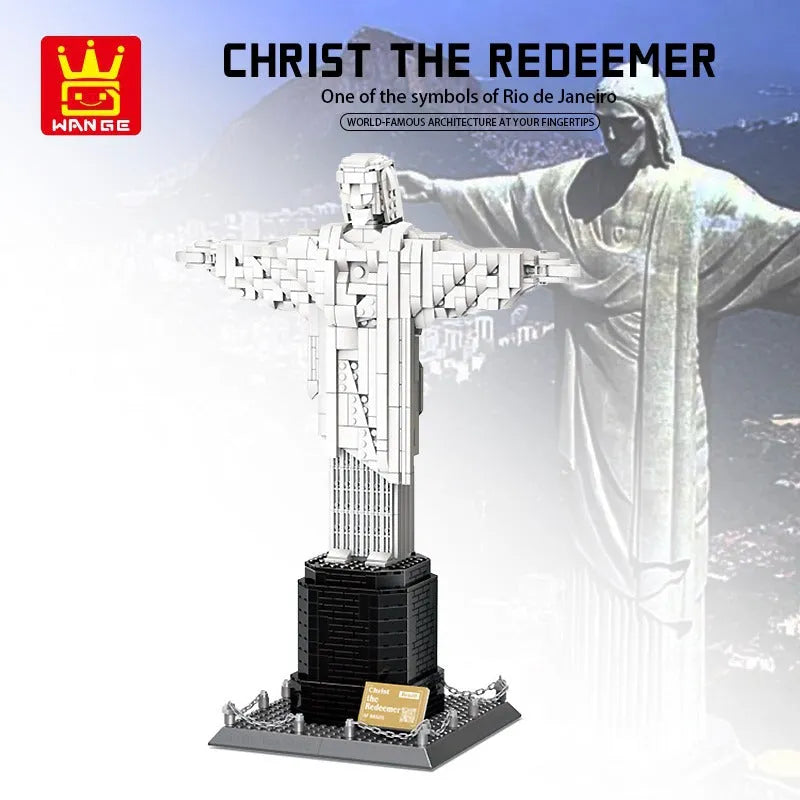 Wange MOC Building Block Set: Brazil Christ Redeemer, Model 5231