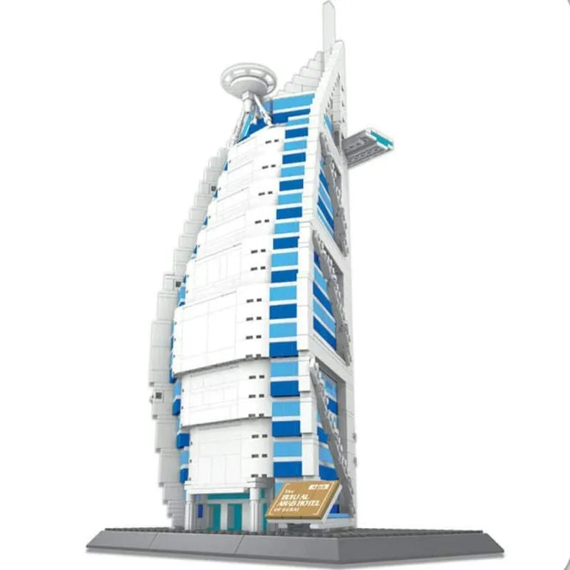 Wange MOC Building Block Set: Burj Al Arab Hotel Kids, Model 8018