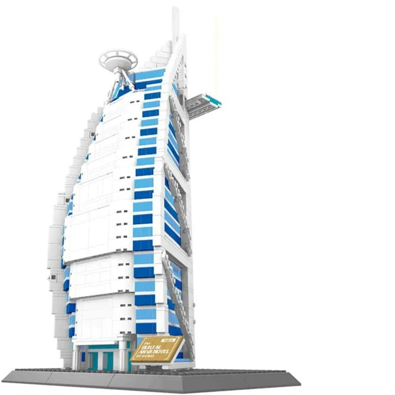Wange MOC Building Block Set: Burj Al Arab Hotel Kids, Model 8018