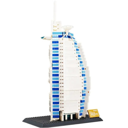 Wange MOC Building Block Set: Burj Al Arab Hotel Kids, Model 8018