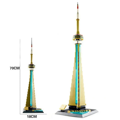 Wange MOC Building Block Set: Canada Toronto TV Tower, Model 4215