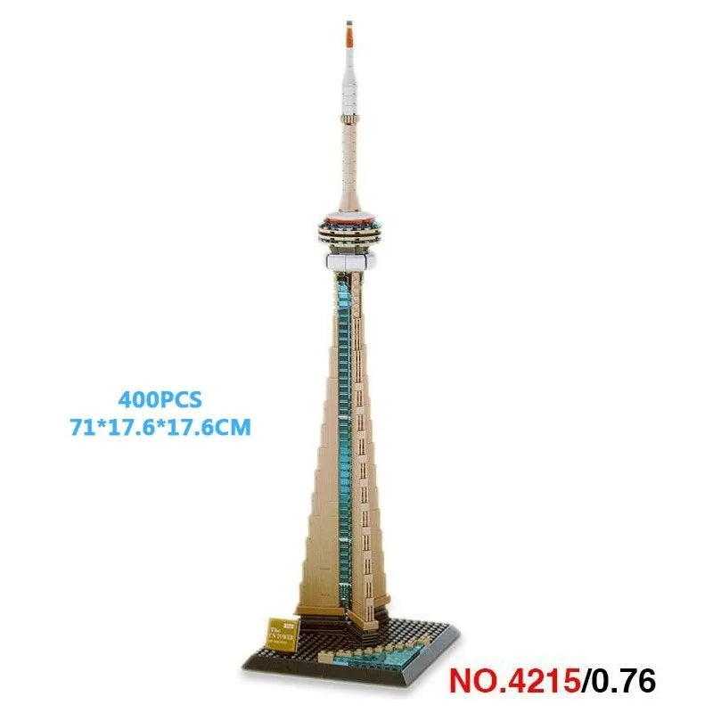 Wange MOC Building Block Set: Canada Toronto TV Tower, Model 4215