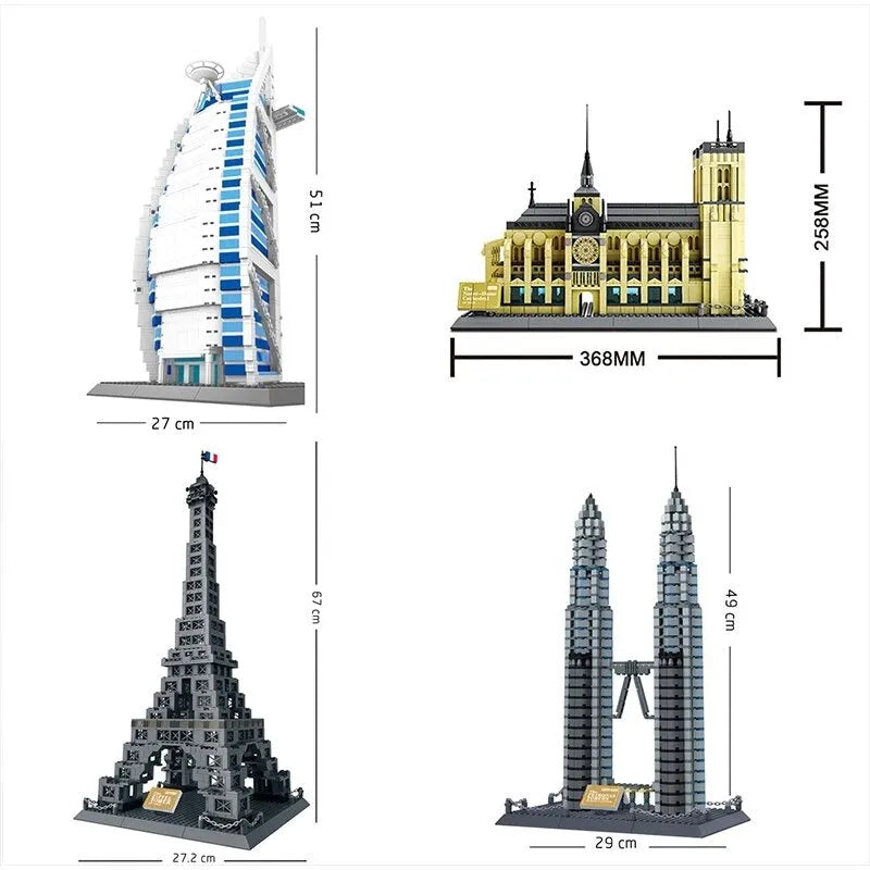 Wange MOC Building Block Set: Chinese Style Building, Model 6222
