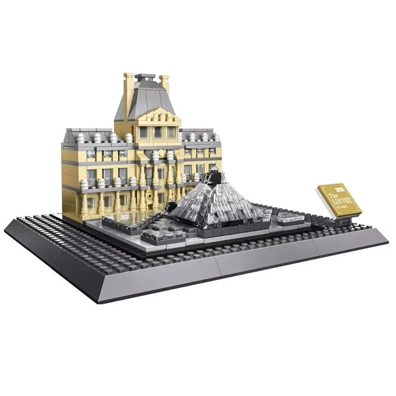 Wange MOC Building Block Set: Paris The Louvre, Model 4213