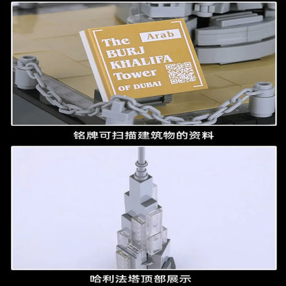 Wange MOC Building Block Set: Dubai Burj Khalifa 4222
