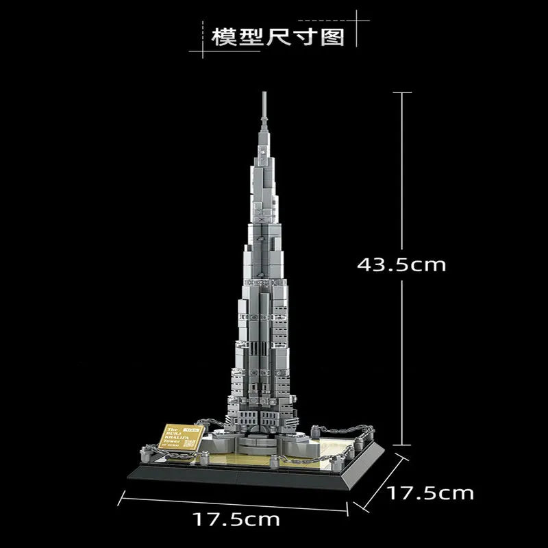 Wange MOC Building Block Set: Dubai Burj Khalifa 4222